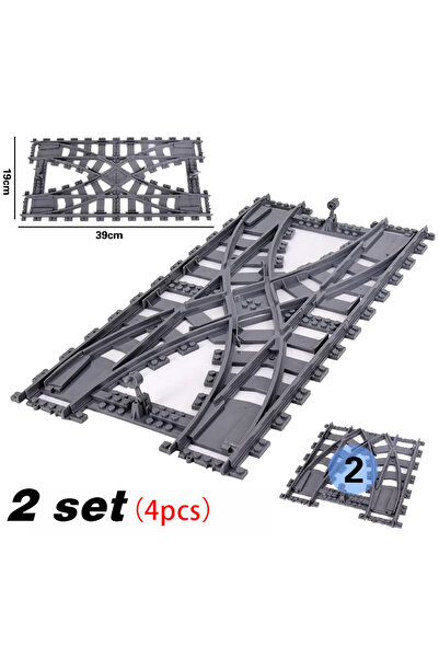 Choice15 Train Tracks-4pcs NEW City Trains Flexible Tracks Soft Straight Curv...