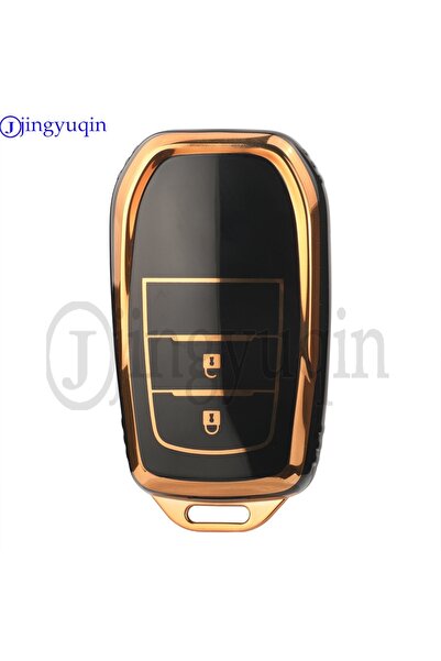 Choice6 غطاء مفتاح سيارة أسود من مادة TPU من جينغيوكين، مزود بزرين، مناسب لسي...