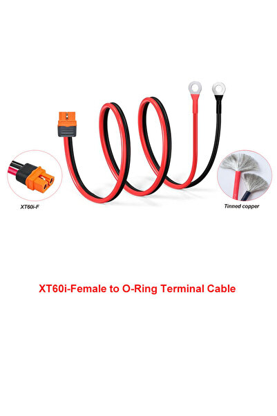 Choice33 1m-3.28FT 12 AWG Silicone Wire XT60i-F to Ring XT60 to O-Ring Termin...