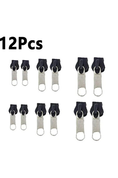 Choice3 12 قطعة فضية، 24/12/6 قطع، طقم إصلاح سحاب فوري جديد، طقم إصلاح سحاب ف...