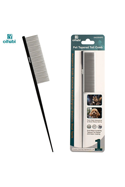 Choice3 مشط أويتابي ديلوكس الأسود لفك تشابك شعر الحيوانات الأليفة المتشابك، ل...