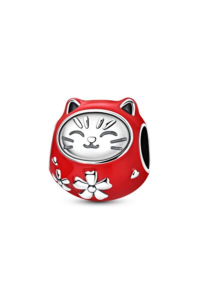 Choice4 KTC1933-1 تعليقة بيضة دارما على شكل قطة لطيفة من الفضة عيار 925 مستوح...