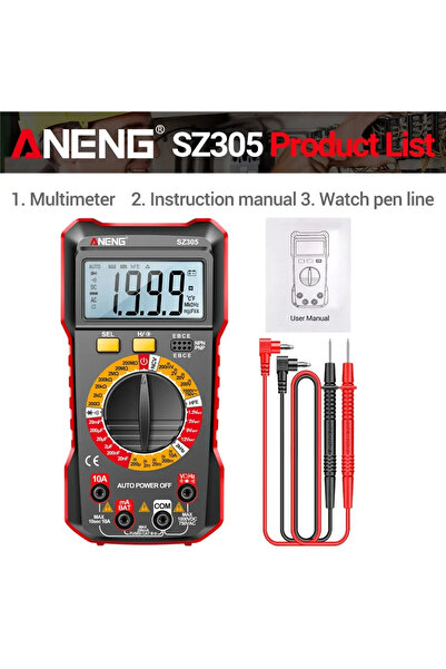 Choice3 ANENG SZ305 Red Digital Multimeter Professional 1999 Count ANENG SZ30...