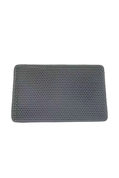 Choice18 سجادة رمل للقطط رمادية اللون، مقاس 60×90 سم، مع هدية ، مزدوج ، مقاوم...