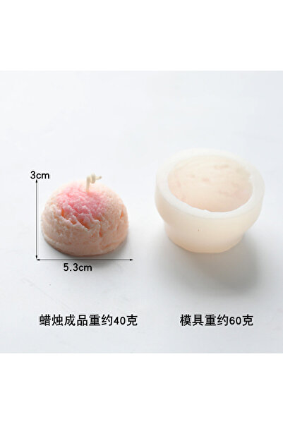 choice2 color randomly Ice-Cream 3D Silicone Fruits Cream Candle Mould Scente...