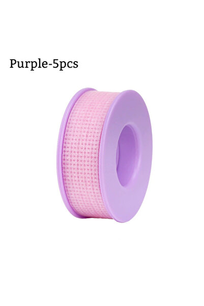 Choice6 أرجواني - 5 قطع / 10 قطع شريط لاصق للرموش من جل السيليكون، قابل للتنف...