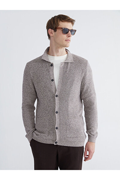 LC Waikiki سترة تريكو رجالية بياقة بولو من MG TRENDEN باللون البيج