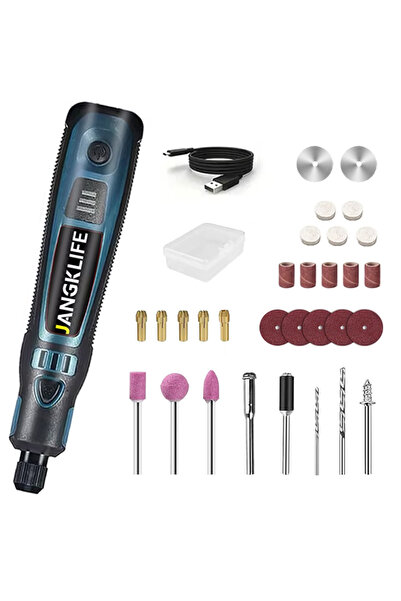 Choice6 مجموعة أدوات دوارة لاسلكية تعمل بمنفذ USB من JANGKLIFE باللون الأحمر،...