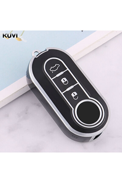 Choice1 Silver Black TPU Car Flip Key Case Cover Shell Fob For FIAT Ducato 50...