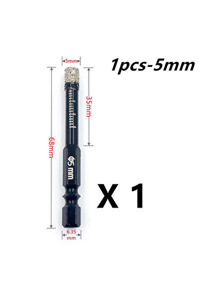 Choice14 قطعة واحدة - مثقاب سداسي الشكل، 5 مم، 5-16 مم، ملحوم، جاف، لثقب بلاط...