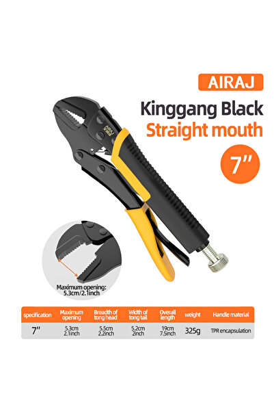 choice2 7 Straight mouth2807 AIRAJ Lking Pliers 7/10 Inch Multifunctional pli...