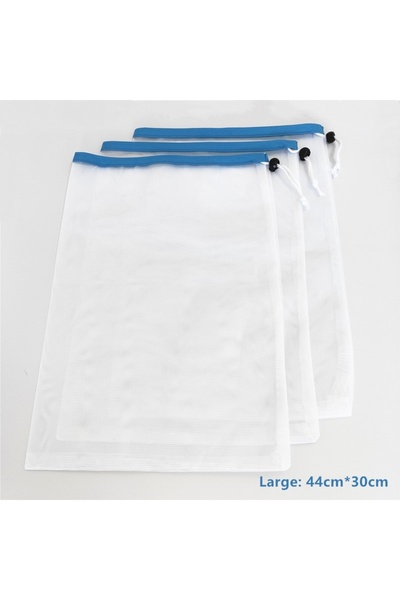 choice2 ثلاث حقائب تخزين بيضاء برباط لألعاب البناء، منظم محمول للأطفال، ألعاب...