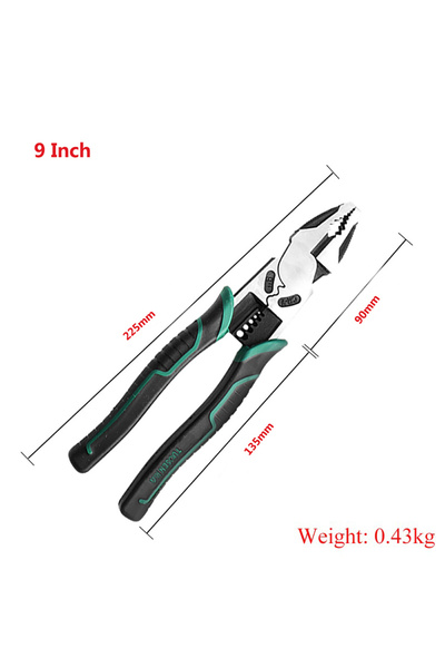 Choice3 قاطع أسلاك 9 بوصة، كماشة قطرية متعددة الوظائف عالمية، كماشة ذات فكين ...