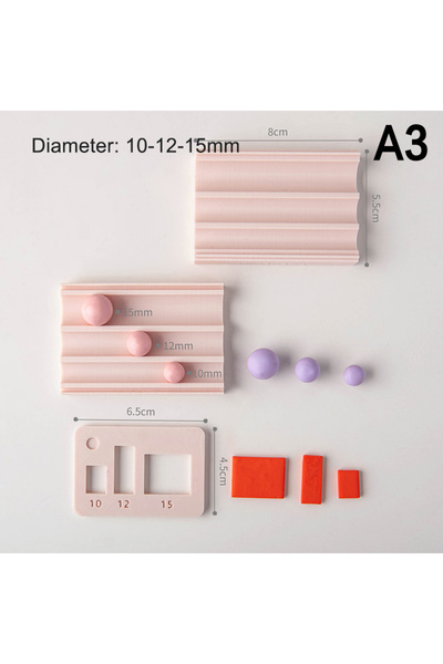 Choice4 قالب تشكيل كرات طين البوليمر متعدد الأحجام A3 (4-15 مم)