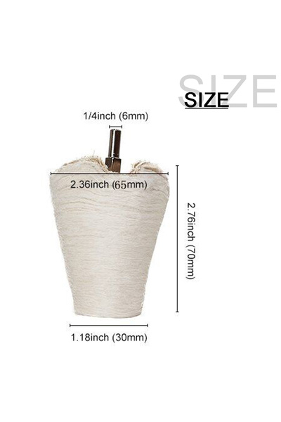 Choice3 عجلة تلميع كبيرة 30 مم من سي فانغ، مخروطية الشكل، مصنوعة من قماش التل...