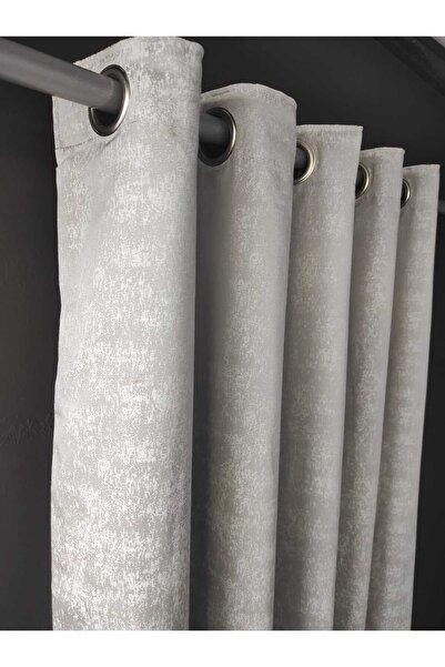 Evcimenhome Lined Jacquard Fabric Rustic Curtain with Eyelets Metal Rings 220...