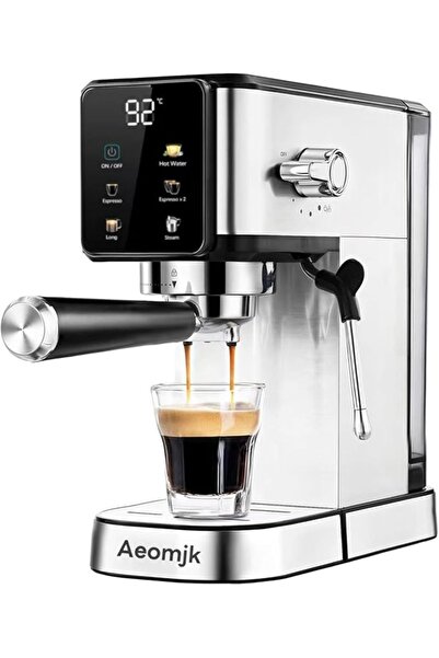 wtrtr Semi-Automatic 20-Bar Espresso Machine, Milk Frother, 1L Tank, 1350W