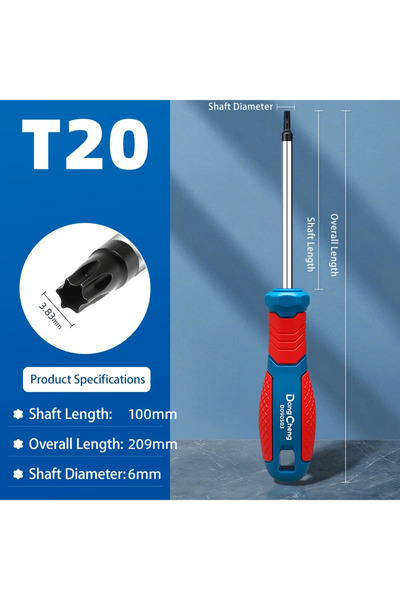 choice2 مفك براغي توركس صناعي D090503، مصنوع من فولاذ سبيكة S2، مفك براغي سدا...