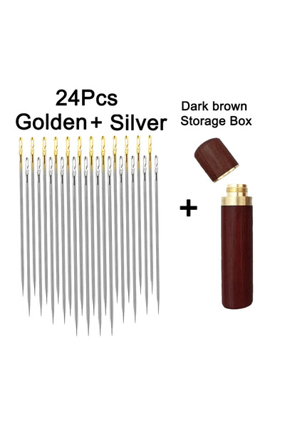 Choice11 24 PCS Set 2 12Pcs Blind Needle Elderly Needle-side Hole Hand Househ...