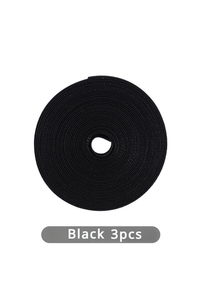 choice2 منظم كابلات أسود مكون من 3 قطع من مشابك فيلكرو 3M، أربطة كابلات، منظم...