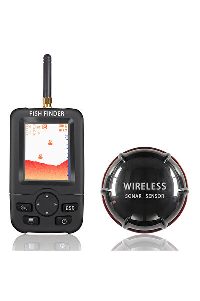 choice2 black Smart Portable Sonar Fish Finder Boat Depth Fishing Fish Finder...
