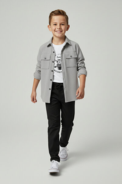 Merdia Set 3 piese pentru băieți (cămașă din lycra, tricou și pantaloni cu șn...