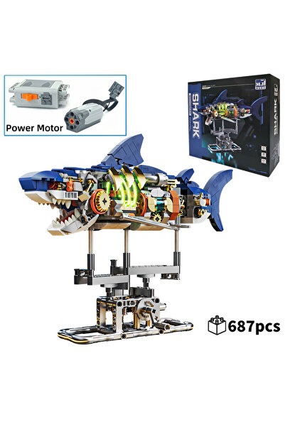 Choice3 مجموعة بناء حيوانات بحرية ميكانيكية بمحرك كهربائي، حوت متحرك، طوطم، س...