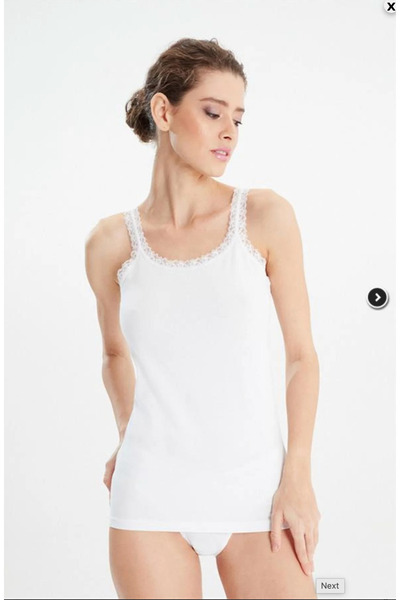 Erdem Women'S, 92% Cotton, 8% Elastane, Lace Strap 3-Piece Undershirt