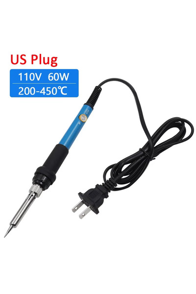 choice2 مكواة لحام كهربائية قابلة لتعديل درجة الحرارة، بمقبس أمريكي، 110 فولت...
