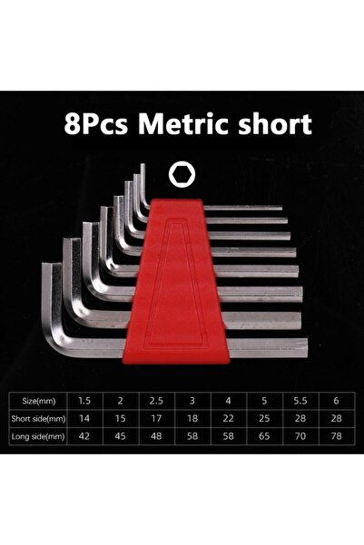 Choice1 8PCS Metric Short 5/8/11 PCS Portable Short Arm Tool Size Allen Key I...
