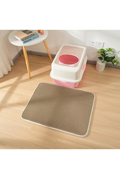 Choice19 سجادة رمل للقطط بلون الكاكي، مقاس 60×90 سم، مع هدية ، مزدوج ، مقاومة...