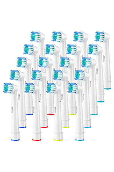 Choice5 رؤوس فرشاة أسنان بديلة بيضاء - 20 قطعة، متوافقة مع فرشاة الأسنان الكه...