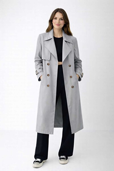PENGORA Women's Long Trench Coat - Belted Waterproof Oversized Cut