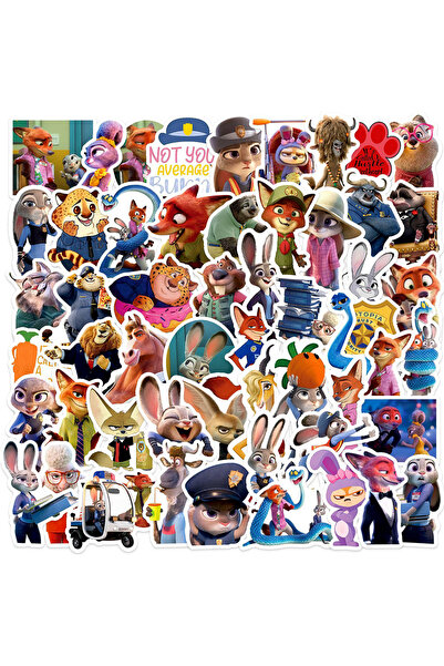 choice2 50 قطعة نمط 5، 50/60/65 قطعة، ملصقات جديدة من فيلم ديزني أنمي زوتوبيا...