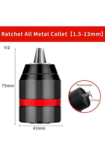 Choice1 1.5-13mm Keyless Drill Chuck Quick Change Conversion Adapter 1/2 3/8 ...