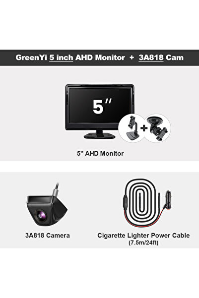 Choice9 5inch and 3A818 GreenYi 4.3/5/7 inch AHD IPS Monitor 1080P Night Visi...