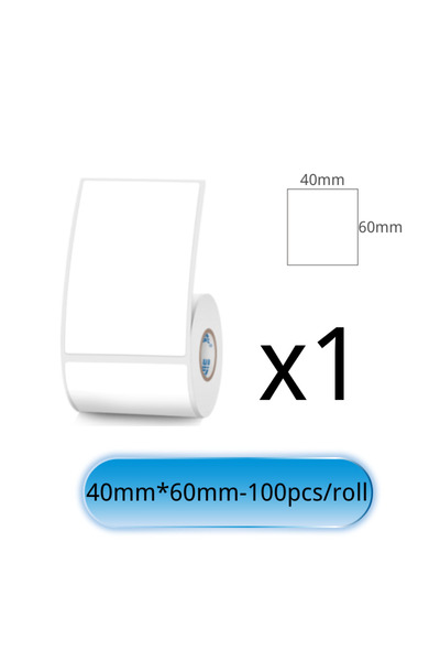 Choice4 40x60mm-1 roll SINMARK White Sticker 3/6/10 Rolls Waterproof Paper Ad...