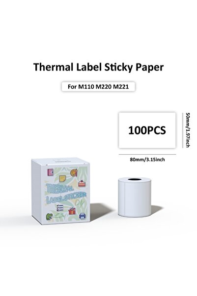 Choice1 لفة واحدة - ملصق حراري 50 × 80 مم متوافق مع طابعة الملصقات Phomemo M1...