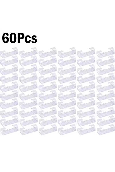 Choice11 60 مشبك كابل شفاف، منظم أسلاك، حامل أسلاك، إدارة الكابلات، منظم كابل...