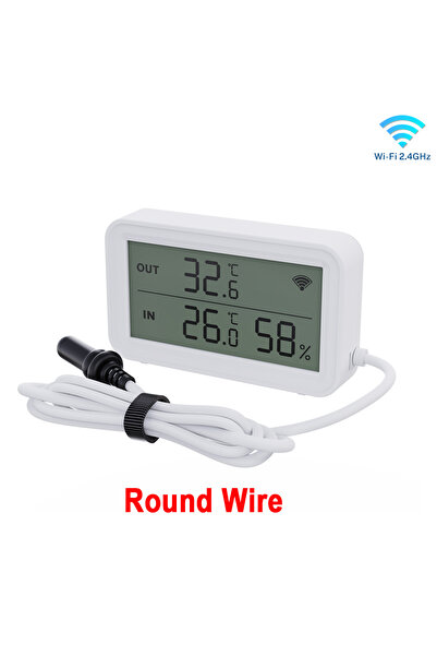 Choice مستشعر درجة الحرارة والرطوبة Tuya ذو السلك الدائري بتقنية WiFi Zigbee ...