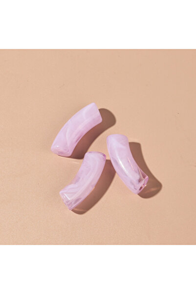 Choice8 15 قطعة من خرز الأنابيب أكريليك، بلون بنفسجي فاتح، مقاس 11 × 35 مم، م...