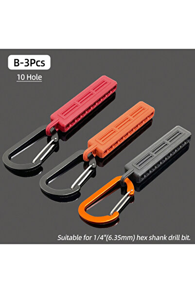 Choice9 B-3 قطع حامل رؤوس مفكات براغي سداسية الشكل مقاس 1/4 بوصة، علبة تخزين ...