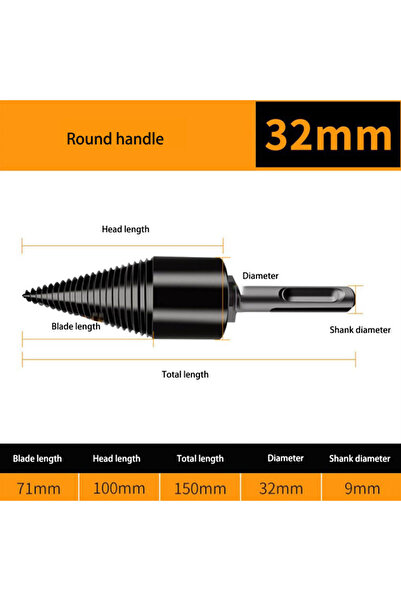 choice2 مفرمة حطب بمقبض دائري، مثقاب لتقطيع الحطب، أداة لتقسيم الحطب، فواصل ج...
