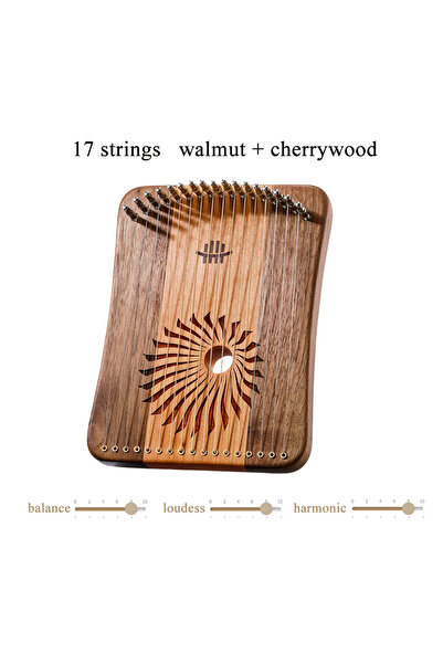 Choice4 17 strings walnut Hluru Lyre 31 Strings Mini Thumb Kalyre 17 Kalimba ...
