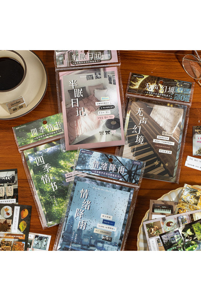 choice2 كتاب ملصقات EFGH 30/60 ورقة لطيفة من مادة PET مقطوعة مسبقًا، بنمط رسو...