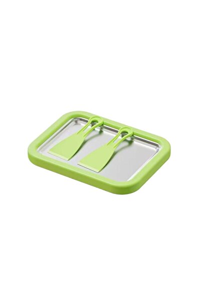 choice2 green Ice Cream Maker Pan with 2 Scrapers Ice Cream Maker Plate Multi...