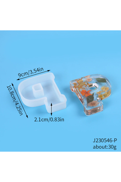 Choice10 P A to Z Large Letter Silicone Mold Capital Alphabet Epoxy Molds DIY...