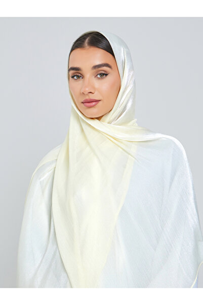 Amirah By Styli Cream Shimmering Hijab