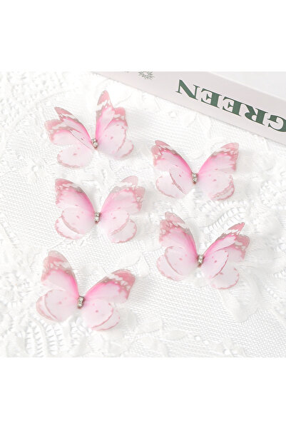 Choice25 30 قطعة من رقعة الفراشة الوردية الفاتحة، 5/10/20/30 قطعة، 5 سم، رقعة...