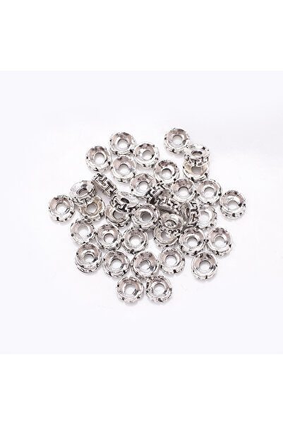 Choice20 001 50Pcs Metal Round Loose Spacer Beads Crafts For Diy Jewelry Maki...